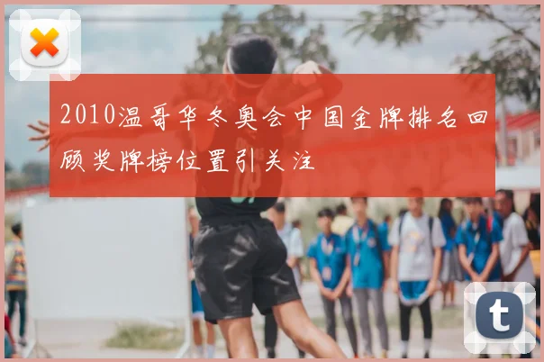 2010温哥华冬奥会中国金牌排名回顾奖牌榜位置引关注