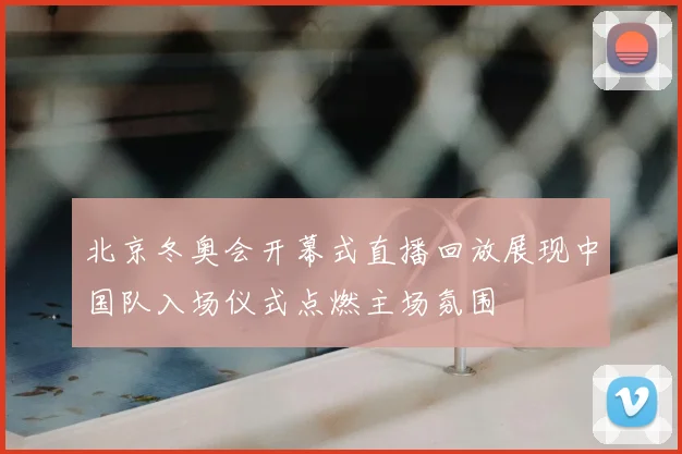 北京冬奥会开幕式直播回放展现中国队入场仪式点燃主场氛围